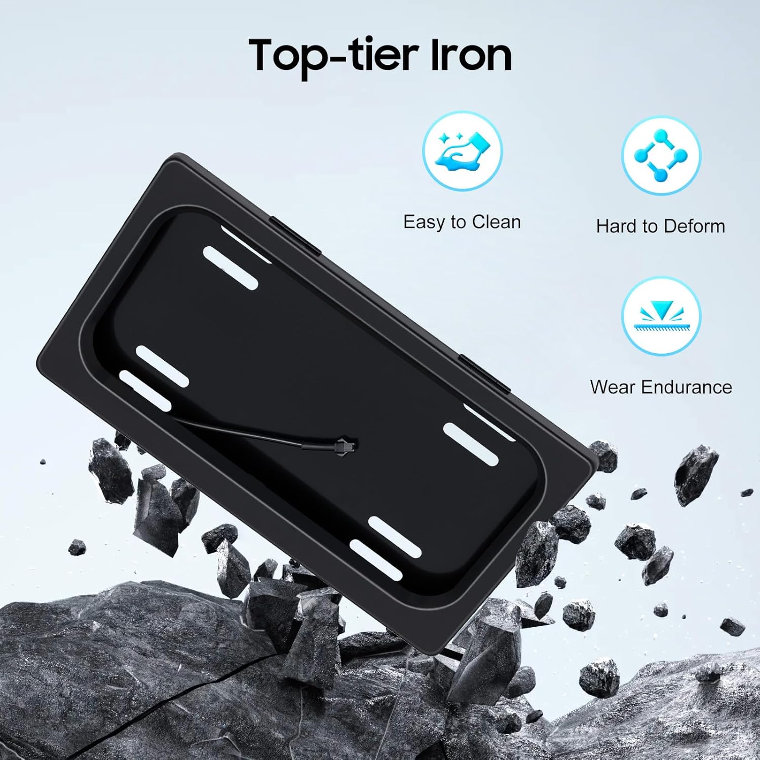 1 Pack Front License Plate Bracket Holder Frame Tag Universal Pull-Down Front/Rear License Plate Frame Electric License Plate Holder for Car Truck Van SUV with Remote Control