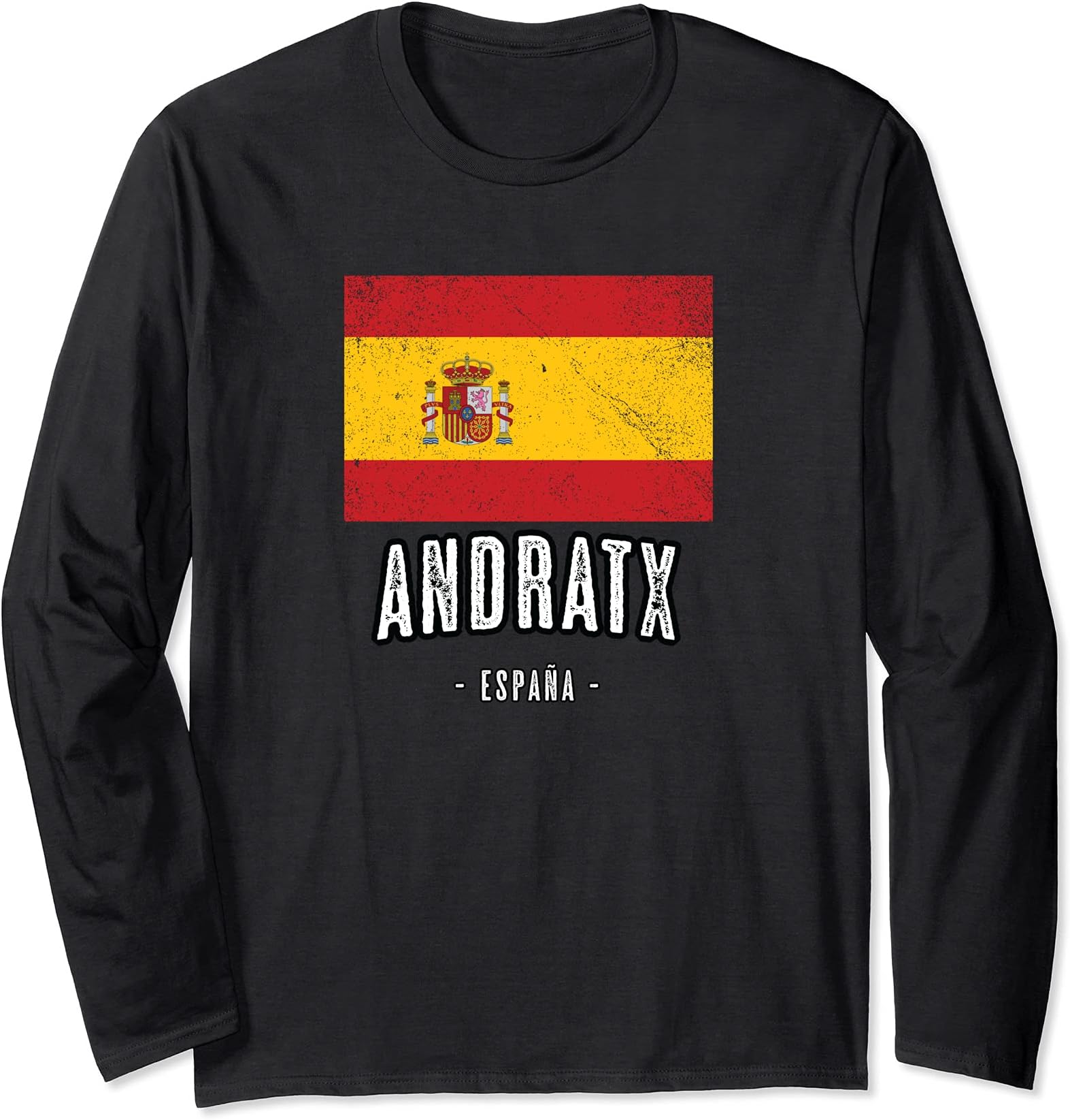Andratx Spain | ES Flag, City - Bandera Ropa - Long Sleeve T-Shirt