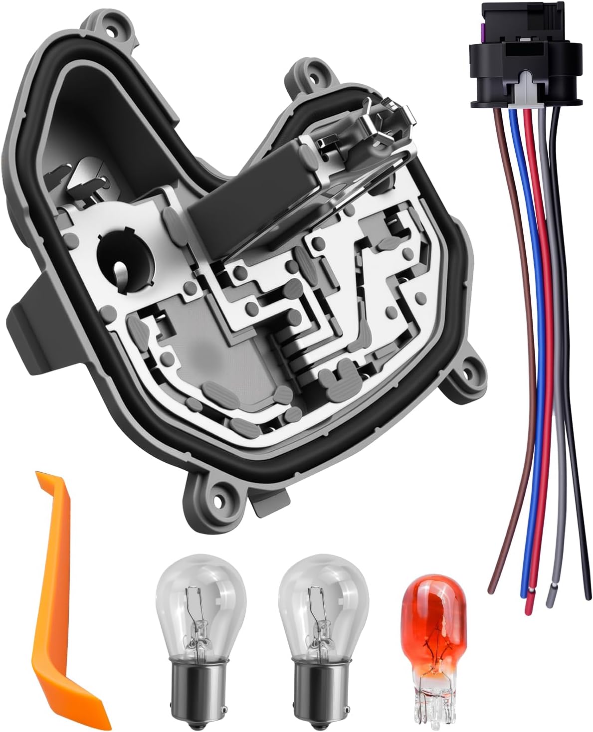 Rear Tail Lamp Housing Holder Bracket with Harness and Light Fit for Jeep Renegade 2015-2023, Rear Tail Lamp Bracket Replace 68270892AA, Left Driver Side