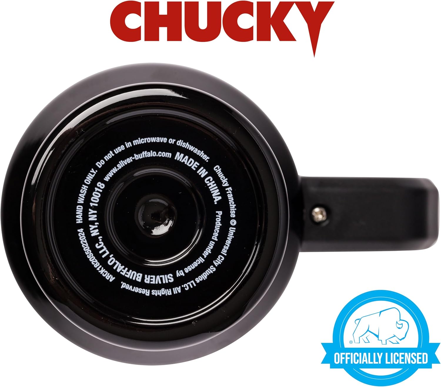 Silver Buffalo Chucky Holding Knife Wanna Play Spooky Scary Double Walled Stainless Steel Tumbler with Handle and Straw, Fits in Standard Cup Holder, 40 Ounces - Image 7