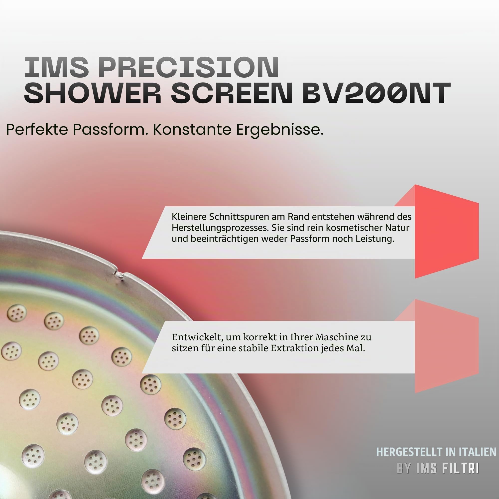 IMS Precision Nanotech Duschwand kompatibel mit 54 mm Breville Sage Espressomaschinen Express, Bambino, Bambino Plus, Impress, Barista Touch, Infuser, Duo Temp. (BV200NT)