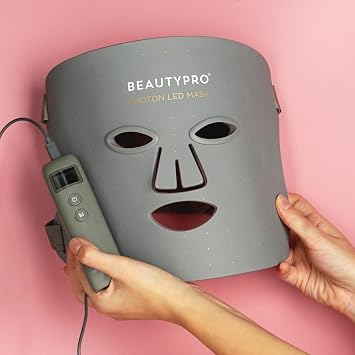 BEAUTYPRO LED Face Mask 5 Light Modes, Red Light Therapy for Skin Rejuvenation, Anti-Ageing Treatment Collagen Boost Smooth Wrinkles & Fine Lines USB-C Remote 432 LEDs for Home Use