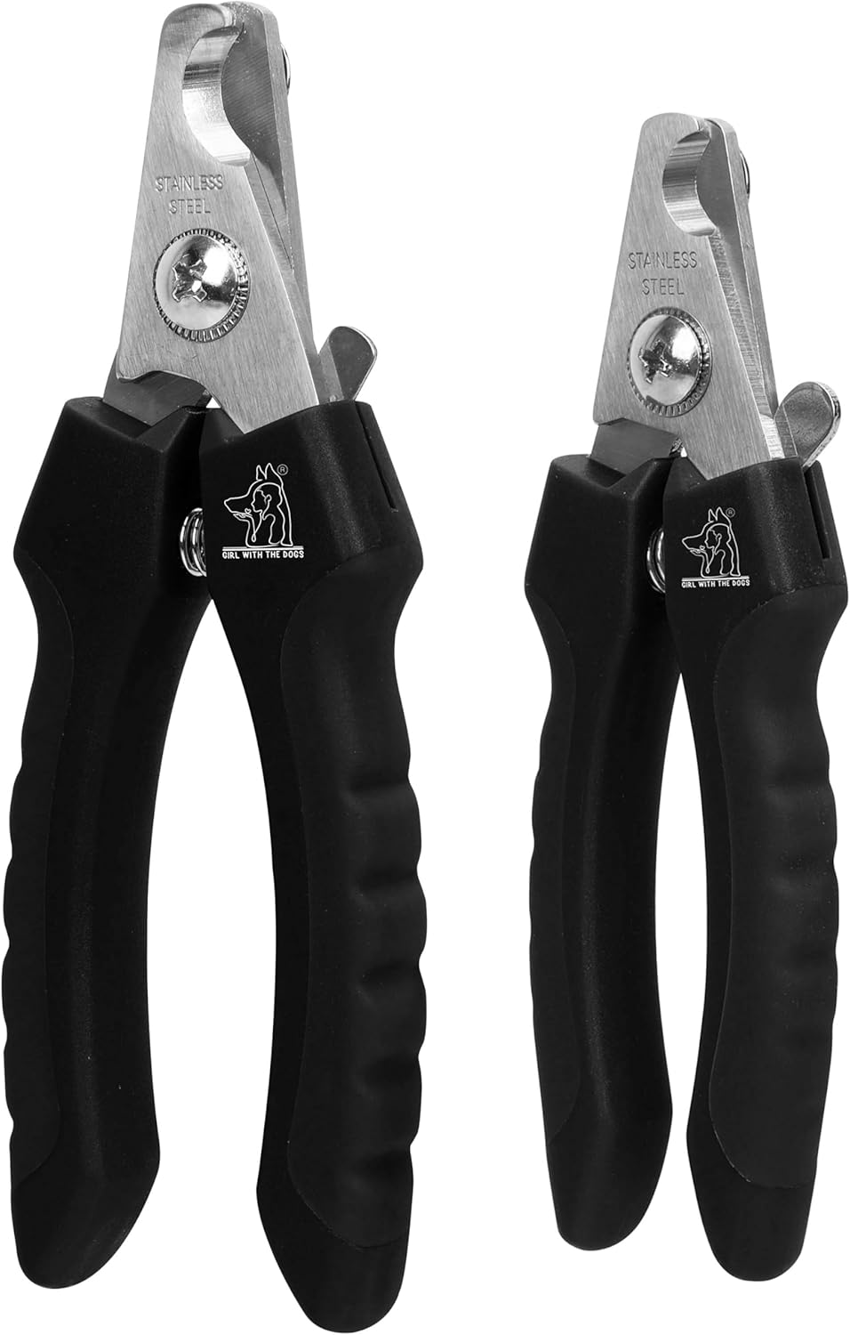 Pet Nail Clippers by Girl With The Dogs, Nail Clippers for Grooming and Claw Care for Cats/Dogs (Small & Large)