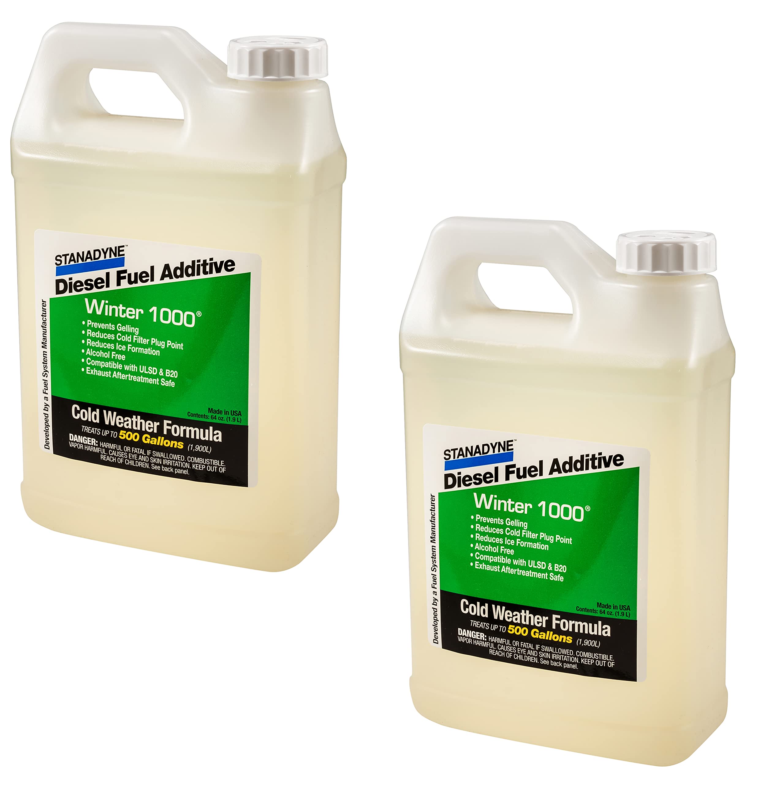 Winter 1000 Cold Weather Formula by Stanadyne - 2 Pack of 1/2 Gallon (64 Ounce) Jugs - Stanadyne # 45697-2PK