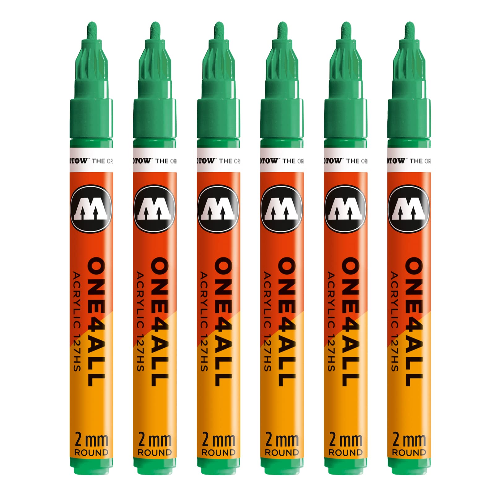 Molotow One4All 127HS Acrylic Marker (2.0 mm Line Width, High Coverage and Permanent, UV-Resistant, for Almost All Surfaces) Pack of 6 Colour 235 Turquoise โ image 1