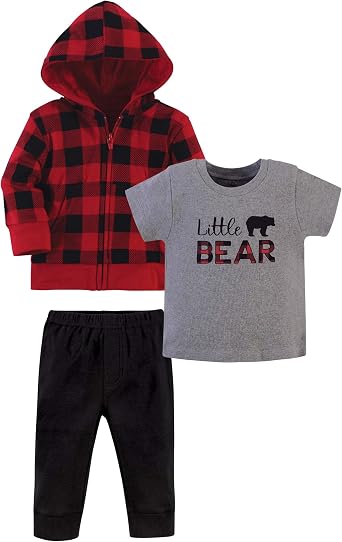 Little Treasure Baby Hoodie, Bodysuit Or Tee Top, and Pant Set