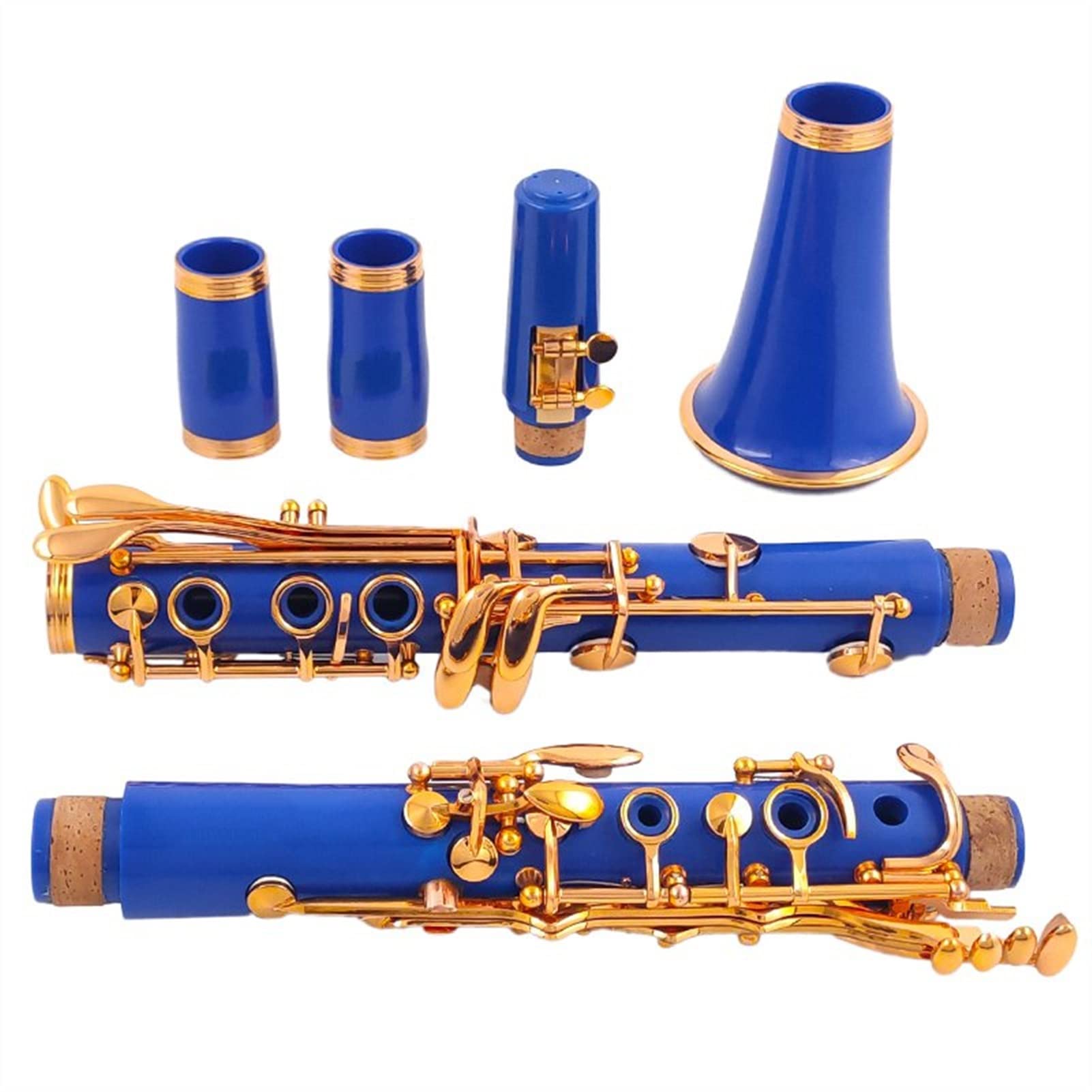 Amazon.com - DZDZDZ Bb Clarinet Lacquer Gold 17 Keys SIB