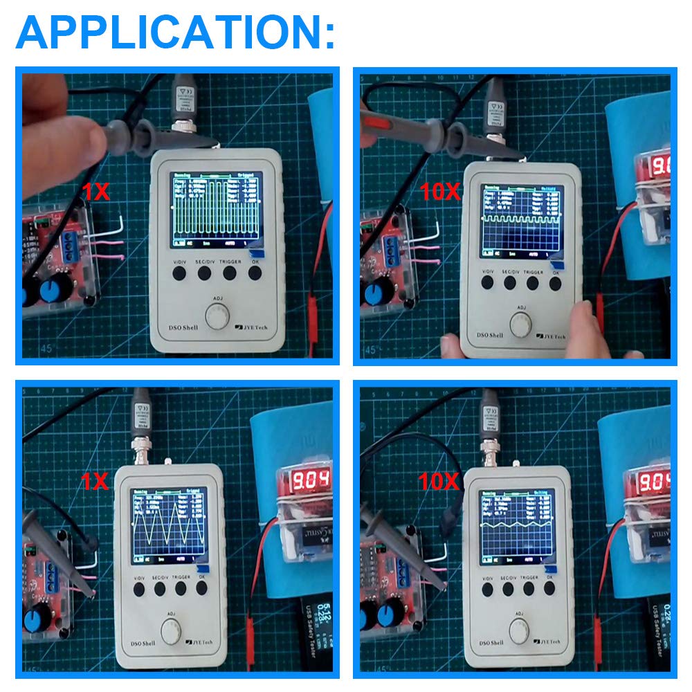 2PCS P6100 Oszilloskop Sondenkit 100MHz Scope Clip Testsonde für Oszilloskop mit BNC zu Mini Hakenleitungen, BNC Stecker zu BNC Stecker Kabel