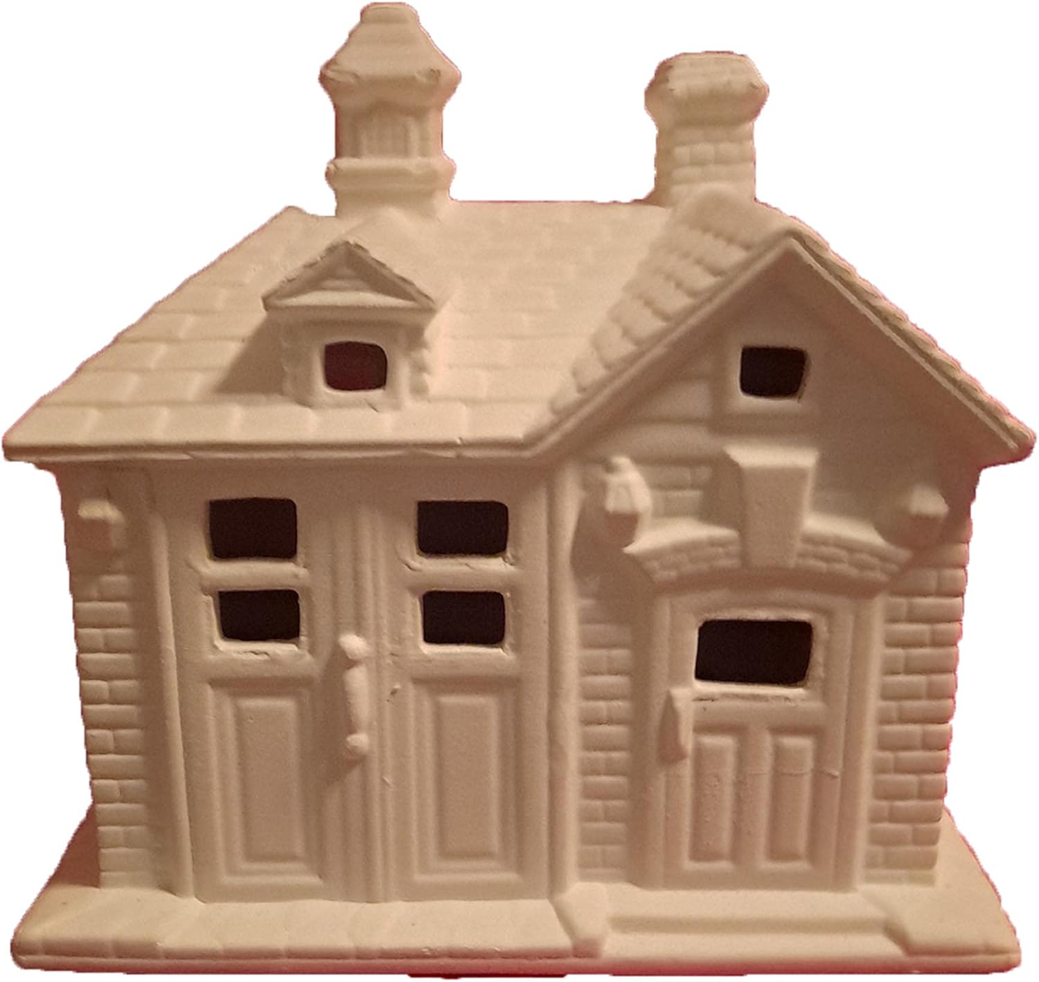 Firehouse Village House 6 1/2 x 7 1/4 Ceramic Bisque u Paint