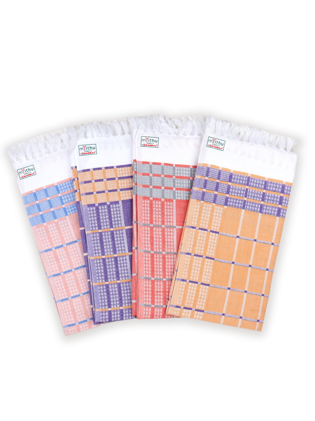 RAMRAJ Cotton Bath Towels - Assorted Colors (Pack of 2) -1