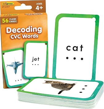 Decoding CVC Words Flash Cards EP62057