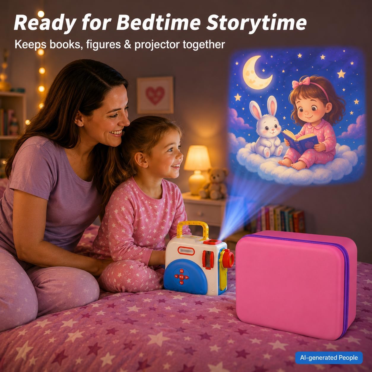 Hard Case for Little Tikes Story Dream Machine Books, Pink image 3