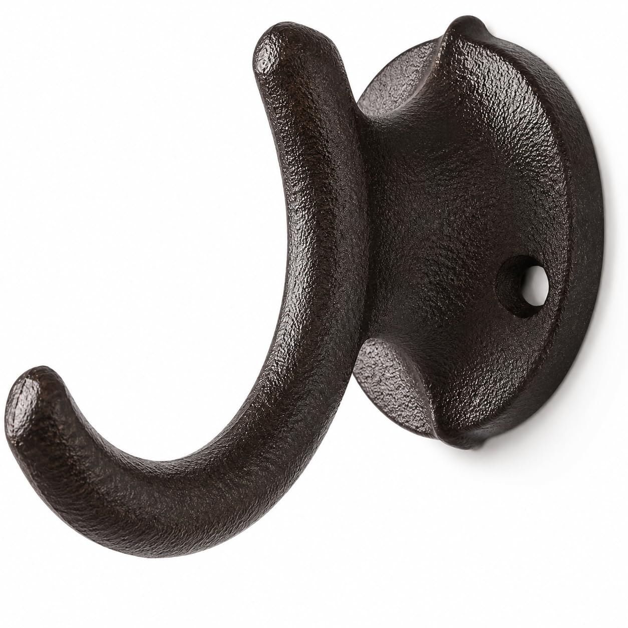Crochets muraux fonte robuste marron pour suspension vêtements et clés