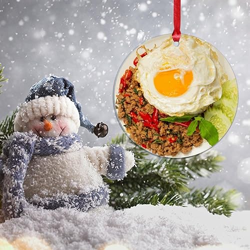 Miniatura 115 de Adorno de Navidad mexicano de tortilla de maíz acrílico adornos para decoraciones de Navidad, divertidos y deliciosos adornos de decoración de árbol