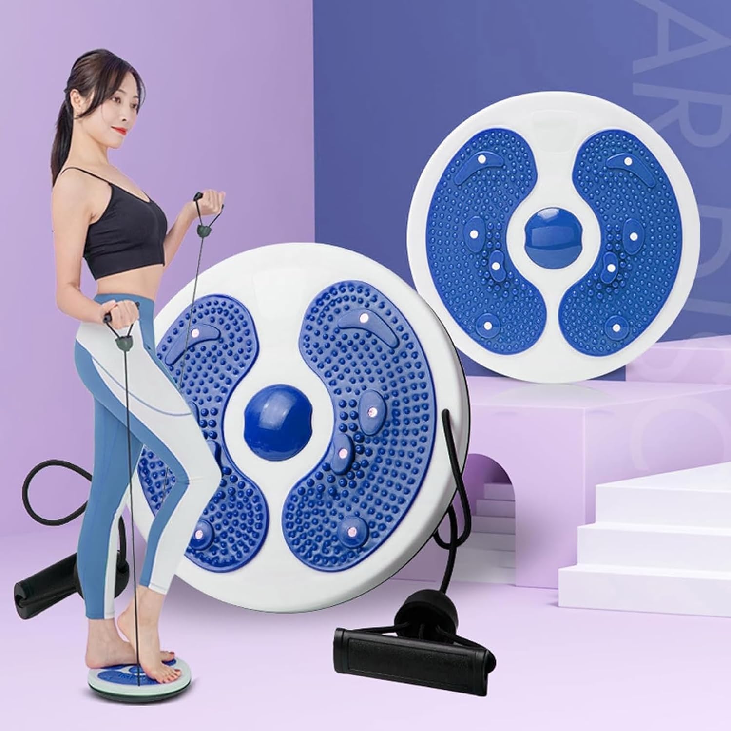 Waist Twister Exercise Portable, Lovely Waist Sculptor Twist, Multifunctional Twist Machine Exercise Women Board Legs Hip