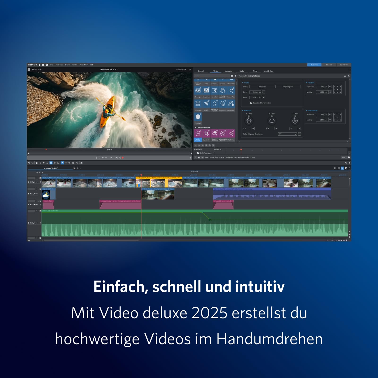 BUNDLE: MAGIX Video deluxe 2025 PREMIUM + BUCH - Videobearbeitung für alle | Videobearbeitungsprogramm | für Windows 10/11 PC | 1 PC-Volllizenz für 2 Geräte [dvd_rom,software_key_card]