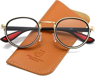 JOLLYNOVA HD7 Reading Glasses CC530 for Men & Women, Clear Vision Blue Light Blocking Readers, Adjustable Nose Pads
