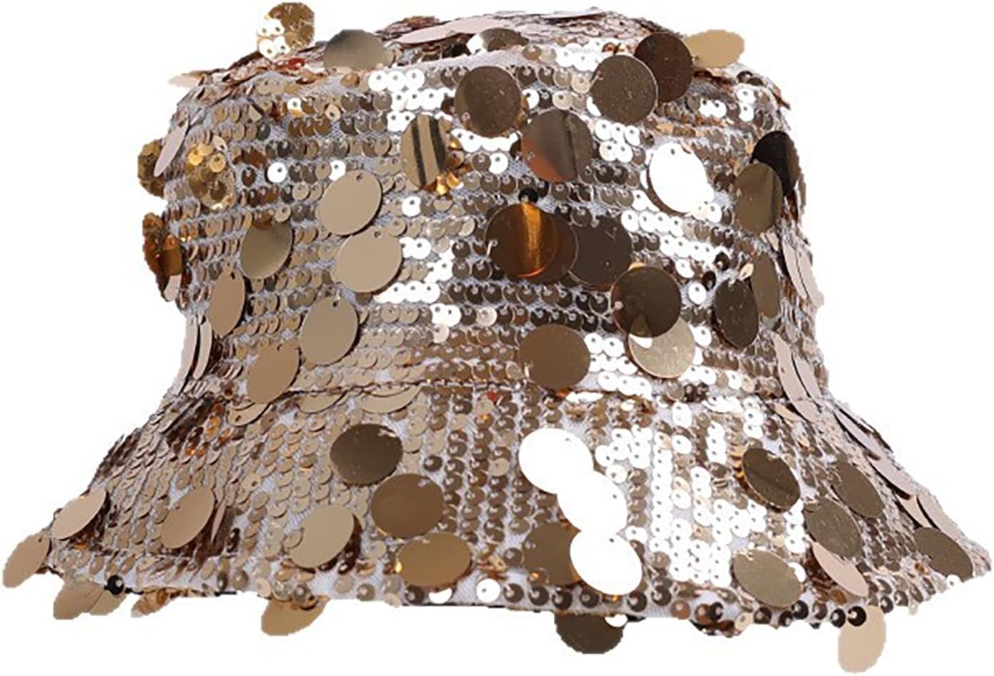 Shiny Sequined Bucket Hat for Women Glitter Bling Disco Hat Sparkle Party Rave Fisherman Cap Fashion Outdoor Beach Sun Hats