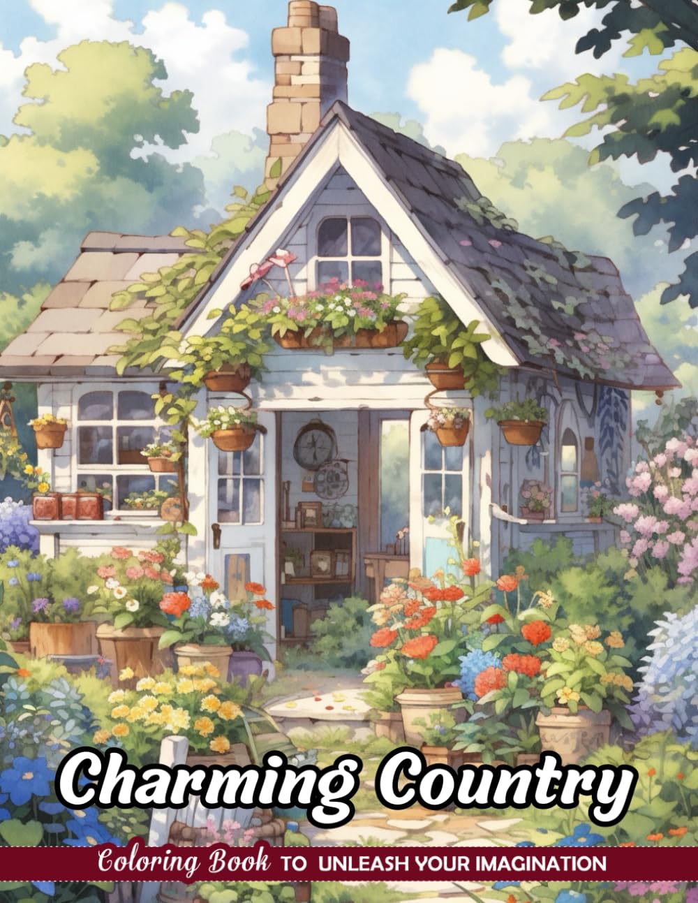 Charming Country Coloring Book: Quaint Rural Scenes for Nostalgic Art
