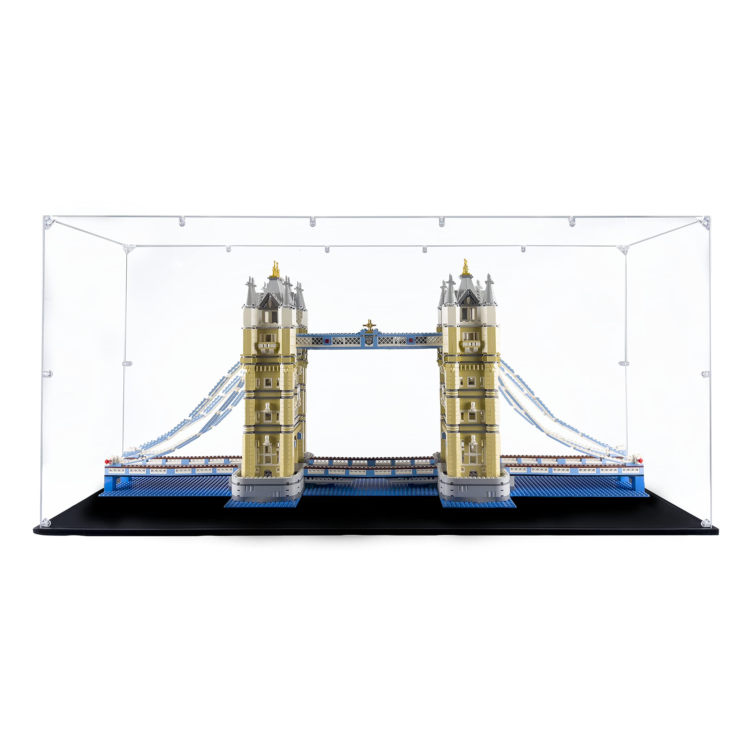 SONGLECTION Acrylic Display Case Compatible for Lego Tower Bridge #10214, Dustproof Display Case (Case Only) (Lego Sets are NOT Included)