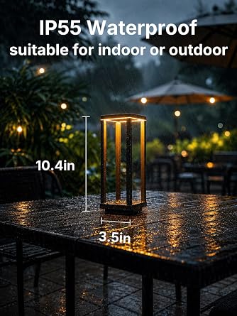 Cordless Table Lamp Rechargeable, 10 Portable Table Light