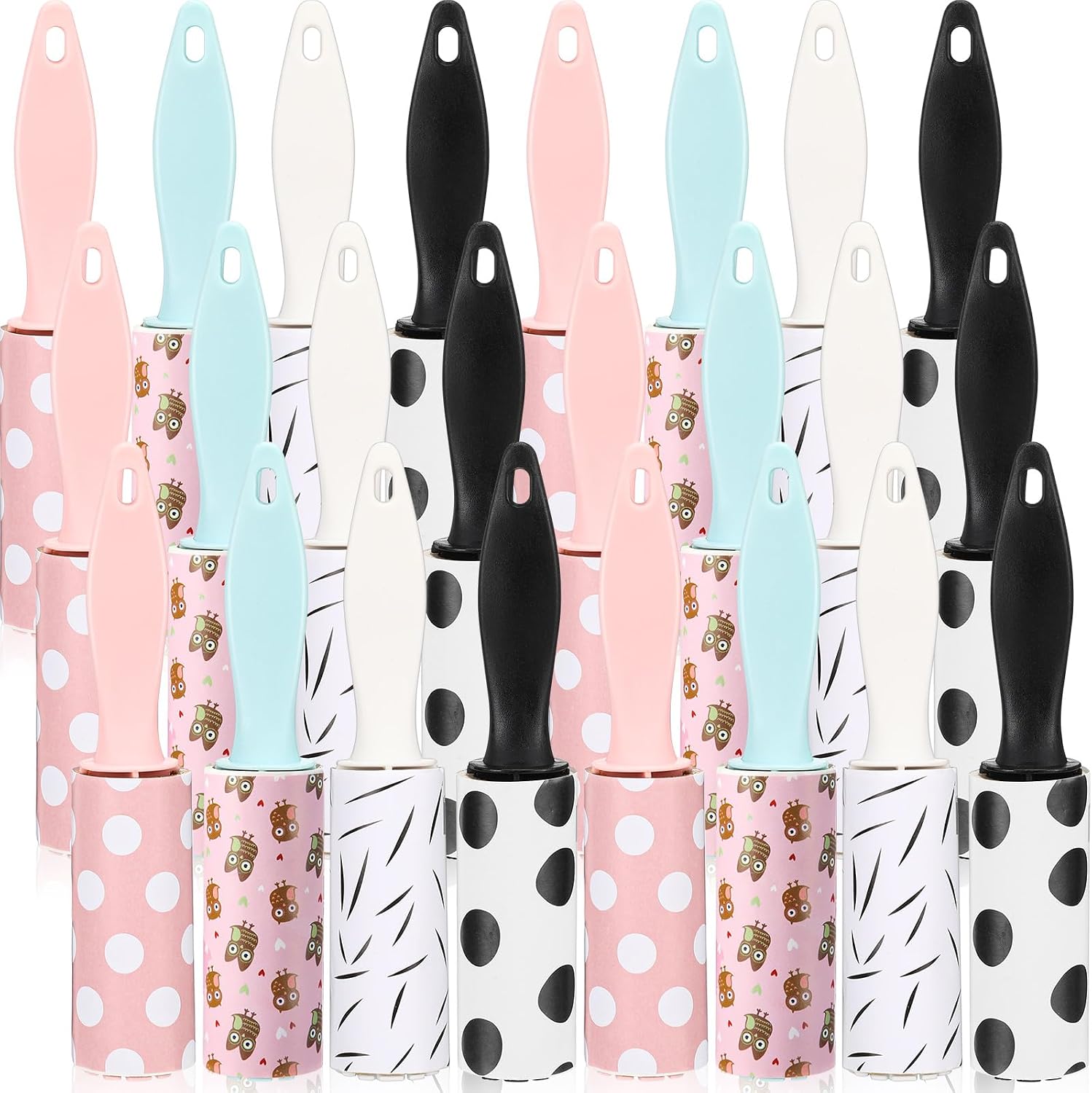 Hushee 36 Pcs Mini Lint Rollers for Pet Travel Size Clothes Roller Hair Lint Removers Sticky Tool for Clothes, Gift Bags, Pet Hair Removal