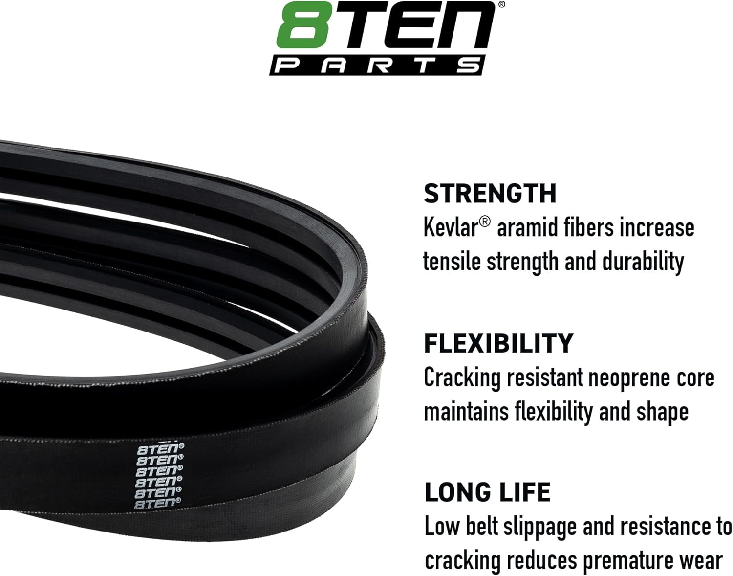 8TEN Belt with Kevlar for Kubota RCK60 RCK60P RCK60R K5828-34710 K5647-34710 124 1/4 x 1 1/4