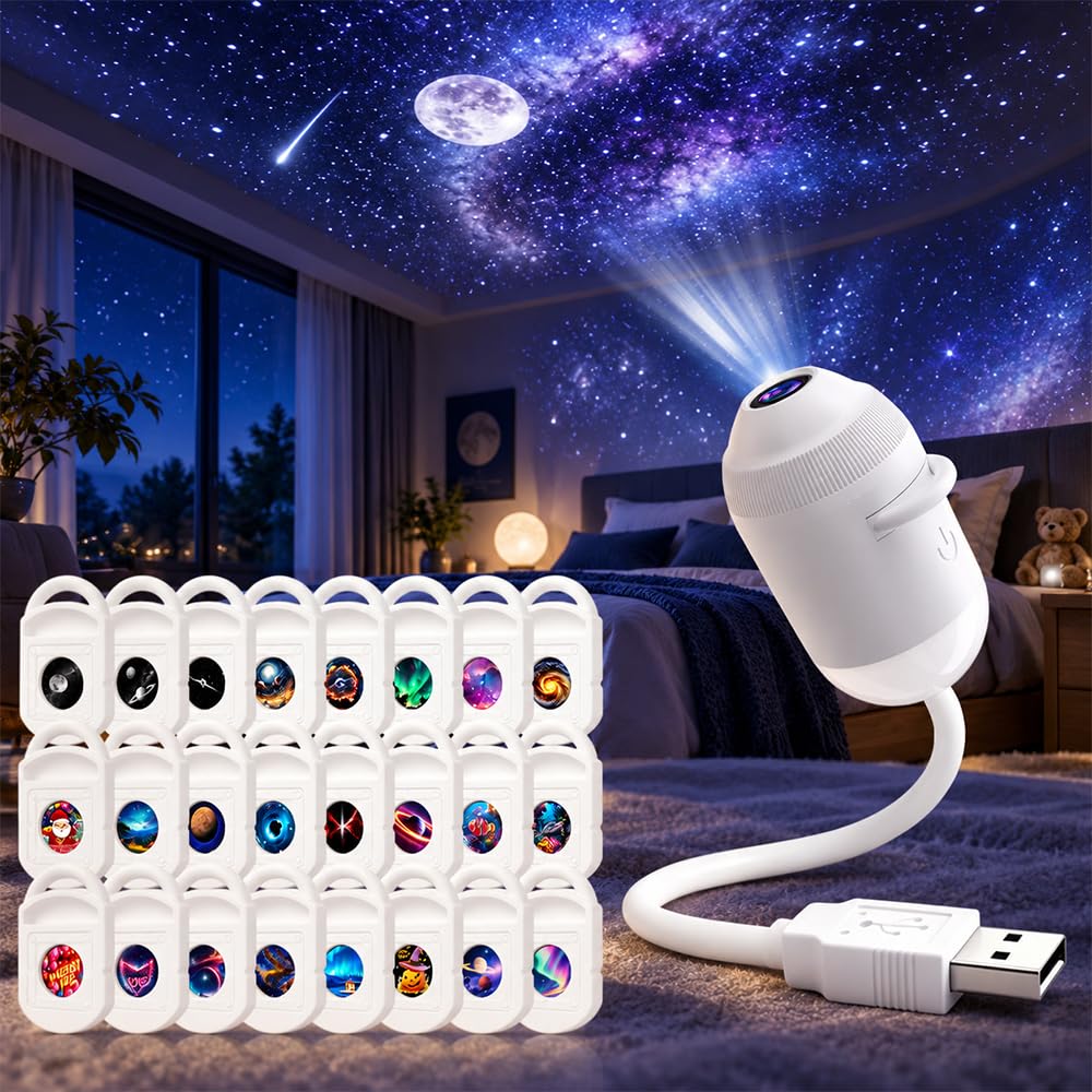 2-in-1 Galaxy Projector, USB Night Light, Star Projector, Galaxy Light