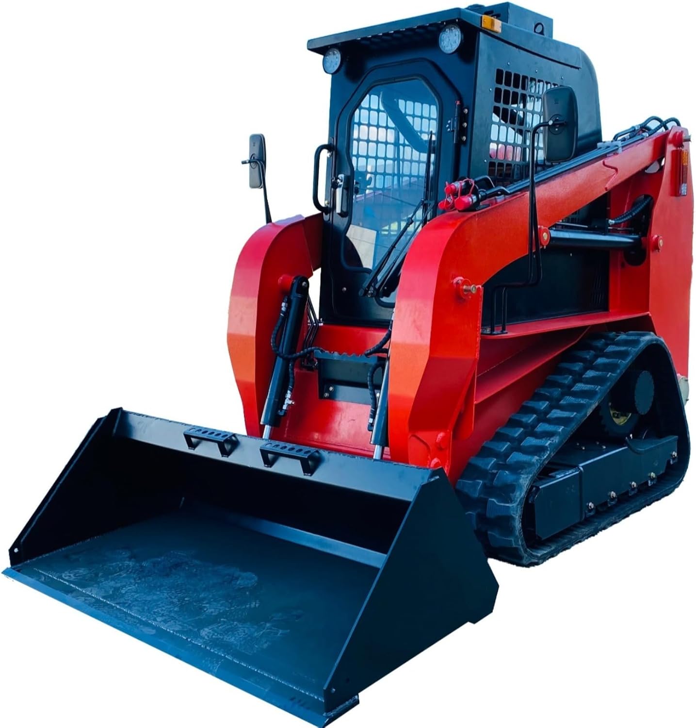 All-Purpose Skid Steer Loader Full Hydraulic Power -Universal Attachment System, 4WD Traction Control,for Landscaping Maintenance Farming Snow Removal Indoor Loading Small Demolition Material Handling