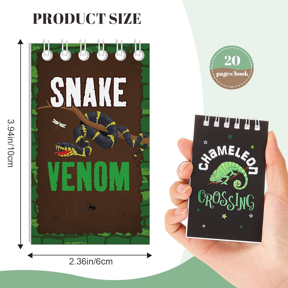 Amazon.co.jp: Qilery 爬虫類をテーマにしたメモ帳 24枚 ミニ