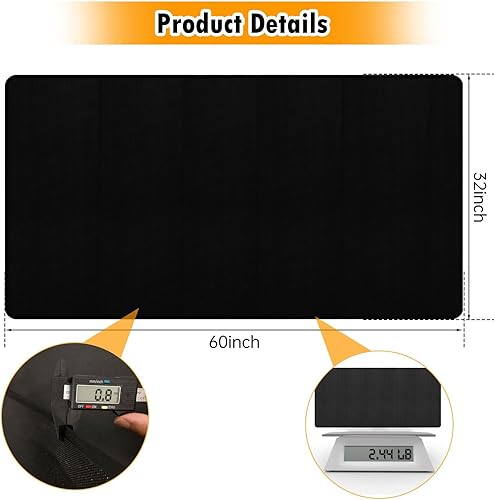 Miniatura 3 de Tapetes ignífugos de 32 x 60 pulgadas para chimeneas rectangulares resistentes al fuego, almohadillas de parrilla ignífugas, tapete para debajo