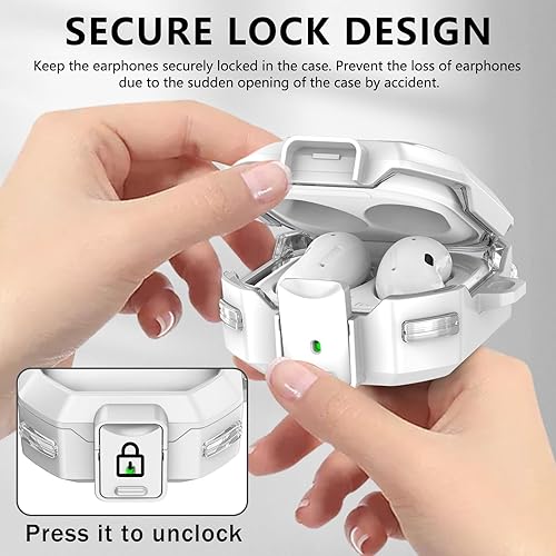 Miniatura 10 de Funda para Samsung Galaxy Buds 2 ProBuds ProBuds LiveBuds 2Galaxy Buds FE (2023), funda Pruple con bloqueo anticaída, bonito dije de caramelo para