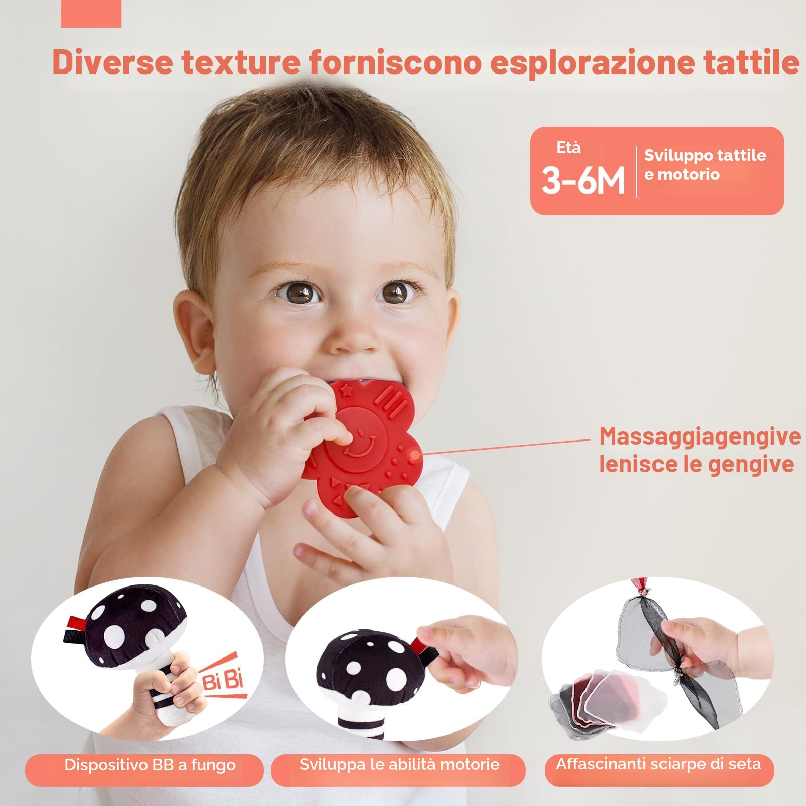 hahaland Giochi Neonato 0-3 Mesi 30 Pezzi - Giochi Bianco e Nero Neonati Sensoriale, Libro/Songlio/Specchio/Peluche Neonata Tummy Time, Regalo Nascita Bimbo per 0 3 6 12 Mesi