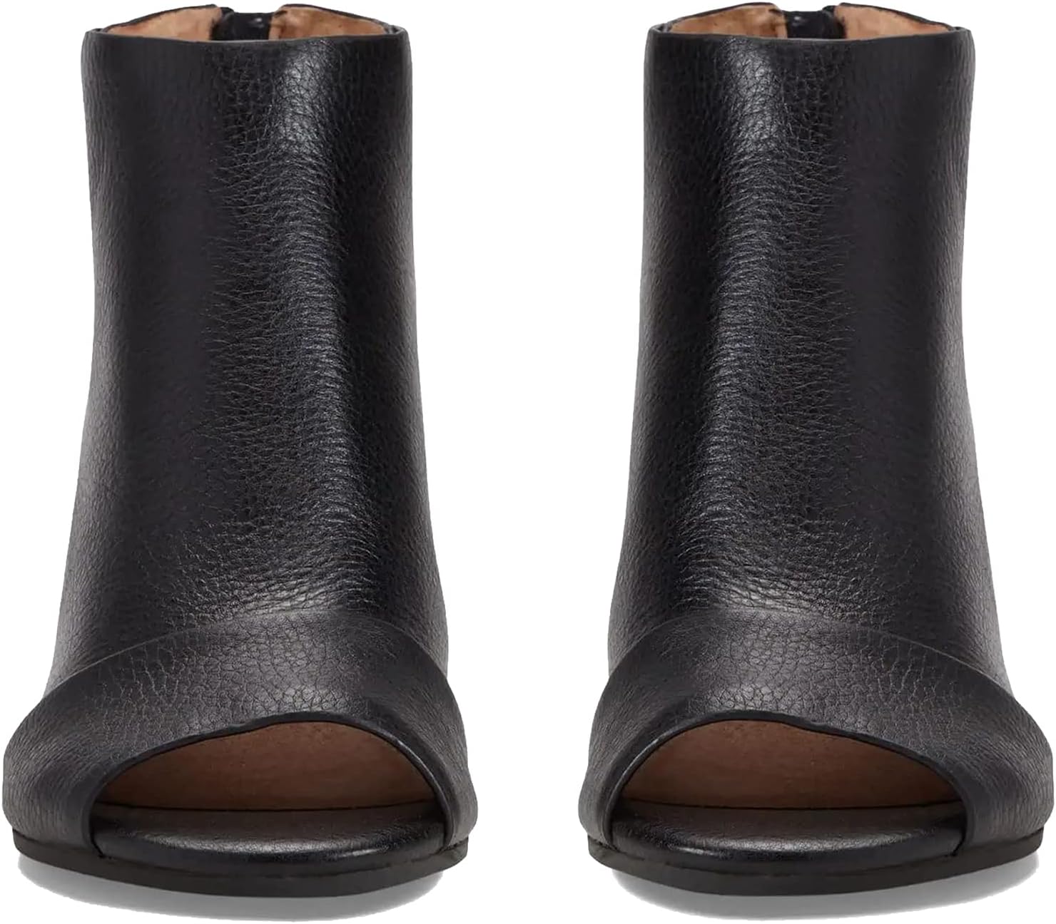 MOOMMO Women Open Toe Booties Sandals Heeled Cutout Peep Toe Summer Ankle Bootie Chunky Block Mid Heel Back Zipper Hollowed Dress Sandal Shoes 2.5" Heels Retro Elegant Office Party Classic 4-11 M US - Image 4