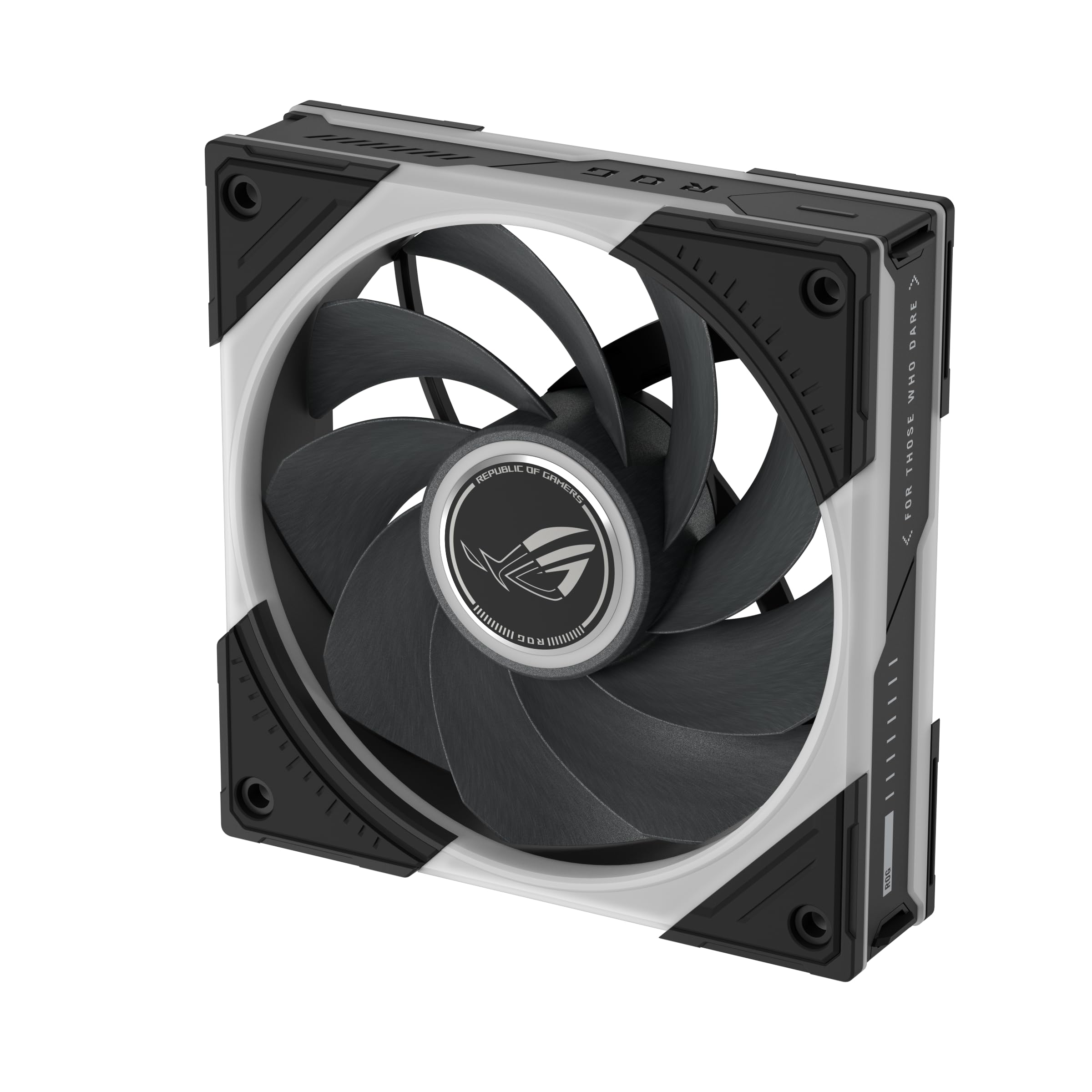 ASUS ROG Eurux GR120 ARGB Reverse PWM Lot de 3 ventilateurs PWM 120 mm PWM, 2200 tr/min, chaîne en marguerite brevetée, éclairage personnalisé, moyeu de ventilateur