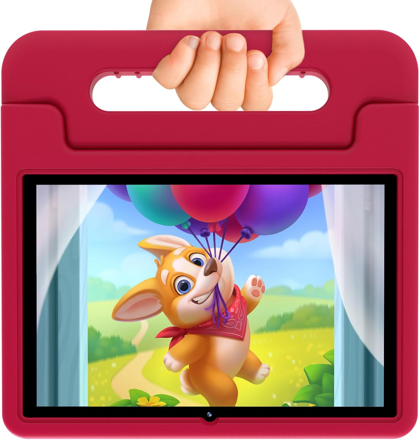 2025 Kids Tablet, 10.1" Kid Tablet with Case, Quad-Core, 32GB Storage (1TB Expand), Pre-Installed Educational Apps and Parental Control, WiFi, for Ages 4-12, Eye Protection Mode