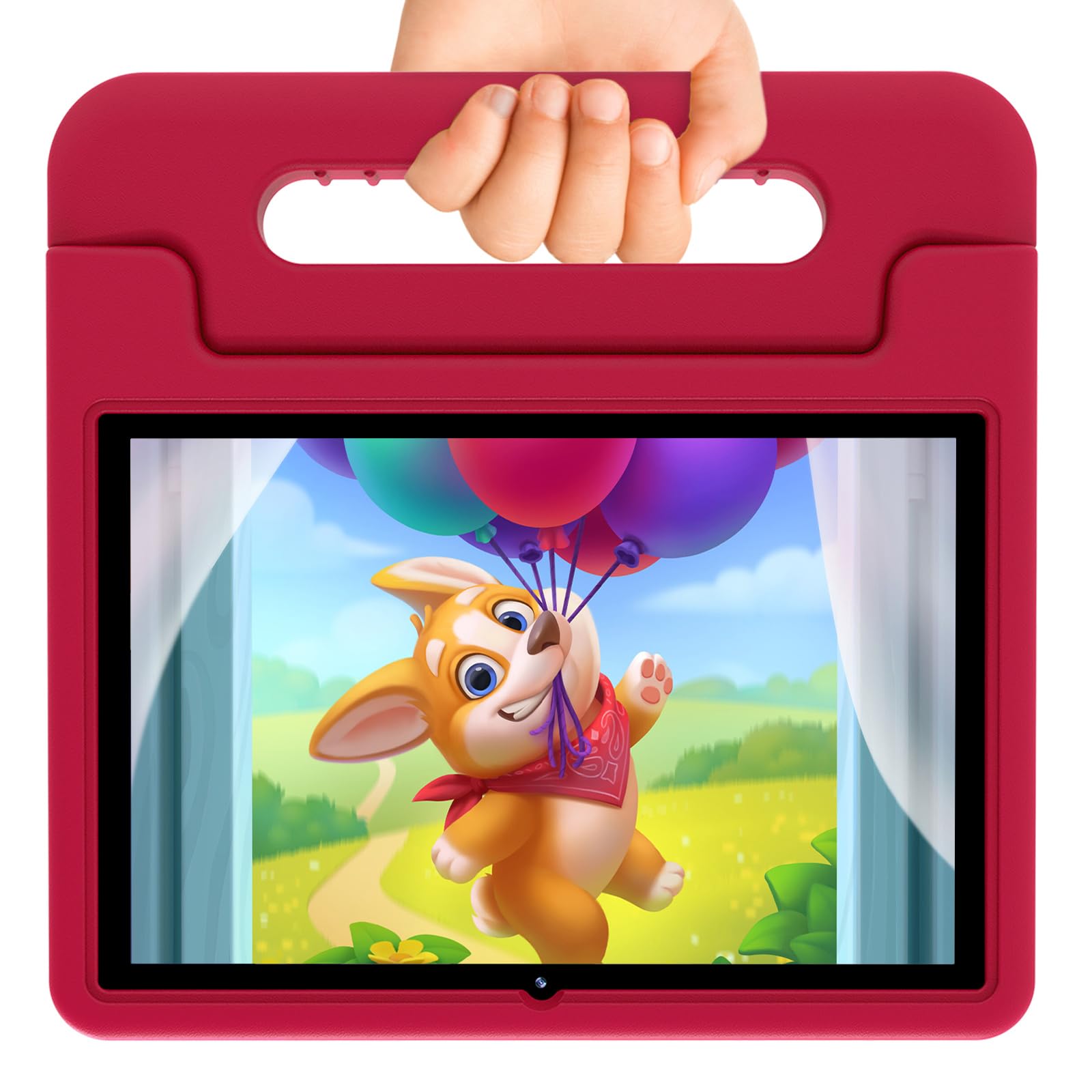 CFVOCUY 2025 Kids Tablet, 10.1" Kid Tablet with Case, Quad-Core, 32GB Storage (1TB Expand), Pre-Installed Educational Apps and Parental Control, WiFi,
