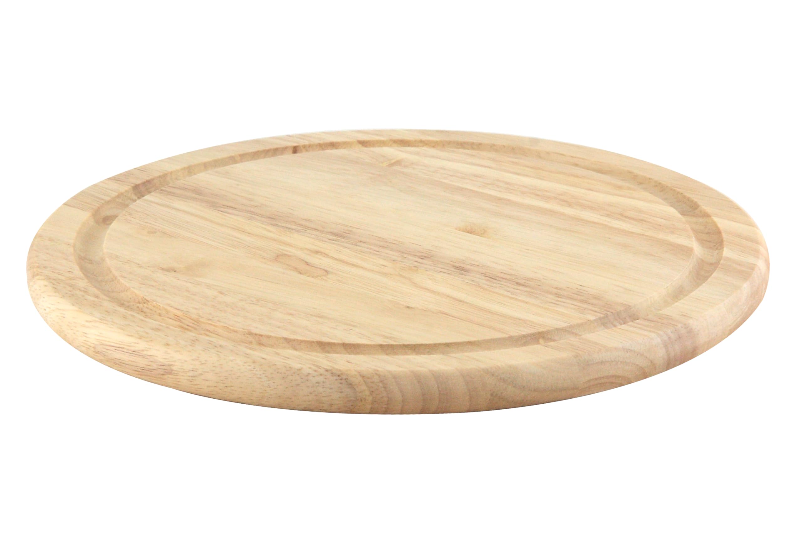 Apollo Rubberwood Round Bread Board, Wood, Brown, 25.2 x 12.9 x 0.5 cm, 6875