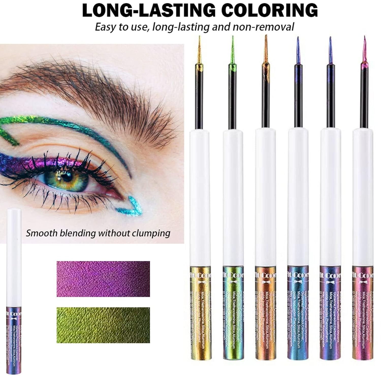 6 Colors Chameleon Liquid Eyeshadow Metallic Glitter Shimmer Eye Shadow Set Long Lasting Waterproof Multichrome Eyeshadows Makeup Set - Image 6