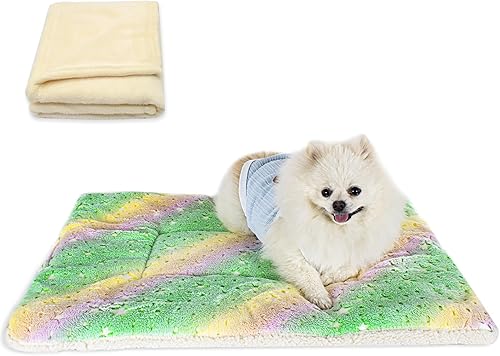 Miniatura 9 de Tapete de cama y manta para perros y gatos, almohadilla reversible para mascotas y manta calmante de forro polar ultrasuave y cálida para cachorros