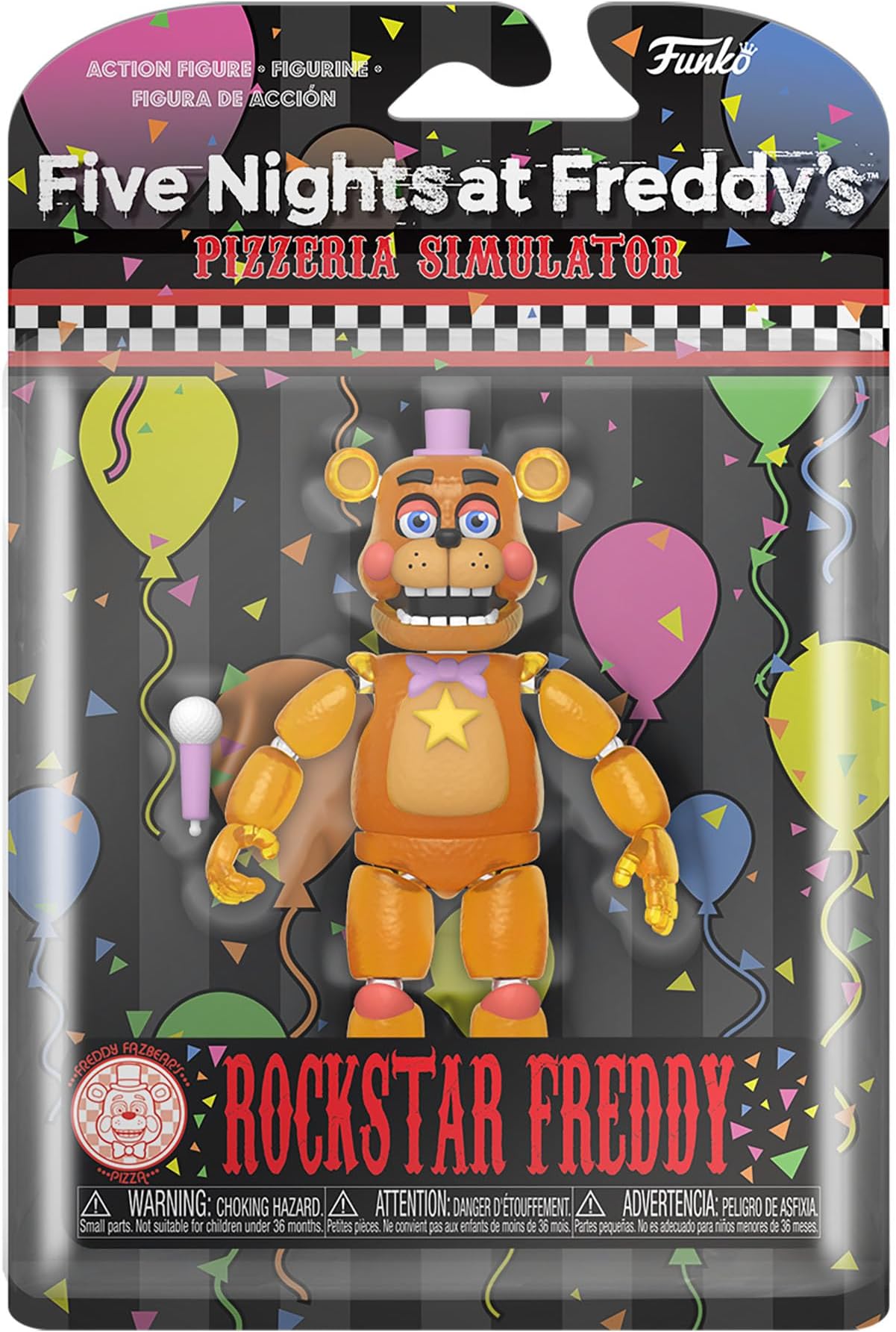 Funko Action Figure: Five Nights At Freddy's (FNAF) Pizza Sim-Rockstar Freddy-Glow In the Dark Translucent - FNAF Pizza Simulator - Collectable Toy - Gift Idea - Official Merchandise