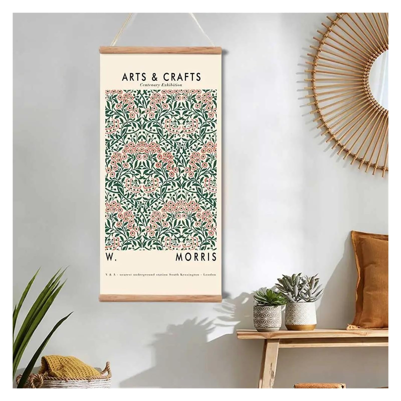 Toile pivoine fleurie pour créer une ambiance bohème dans votre chambre