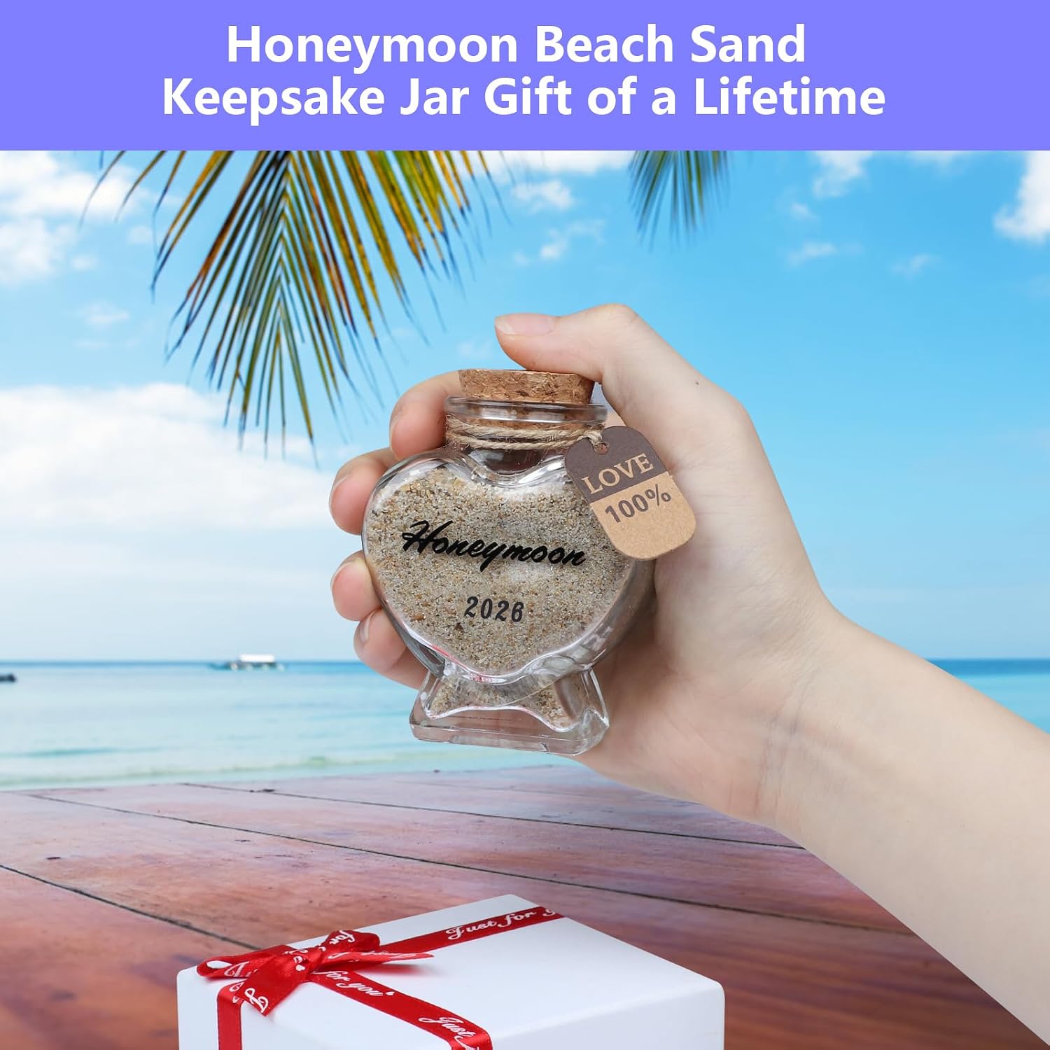 Honeymoon Sand Keepsake Jar 2026 - Bride Showe,Honeymoon,Wedding Gifts.