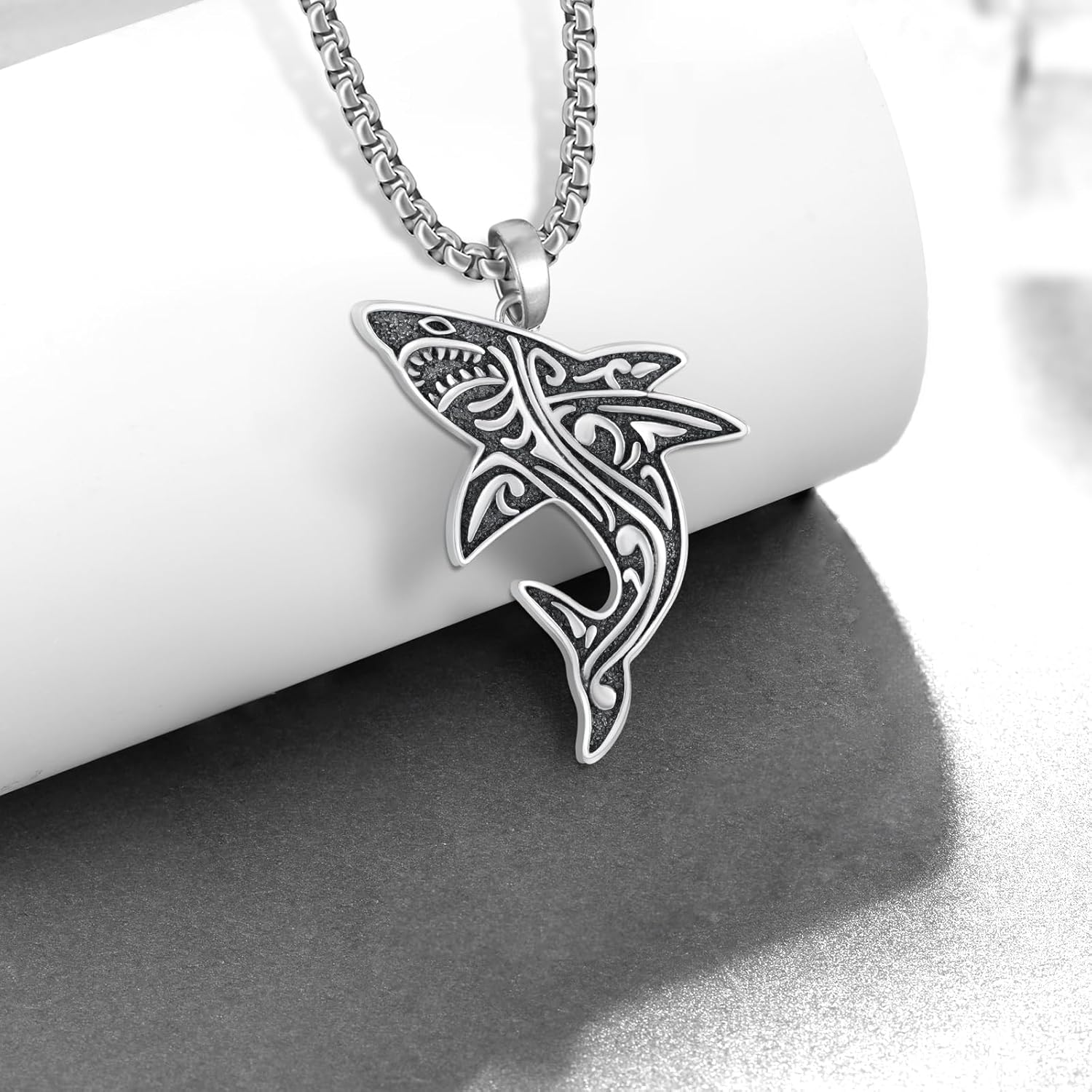 Shark Necklace 925 Sterling Silver Shark Jewelry Gifts for Men Women Shark Lovers