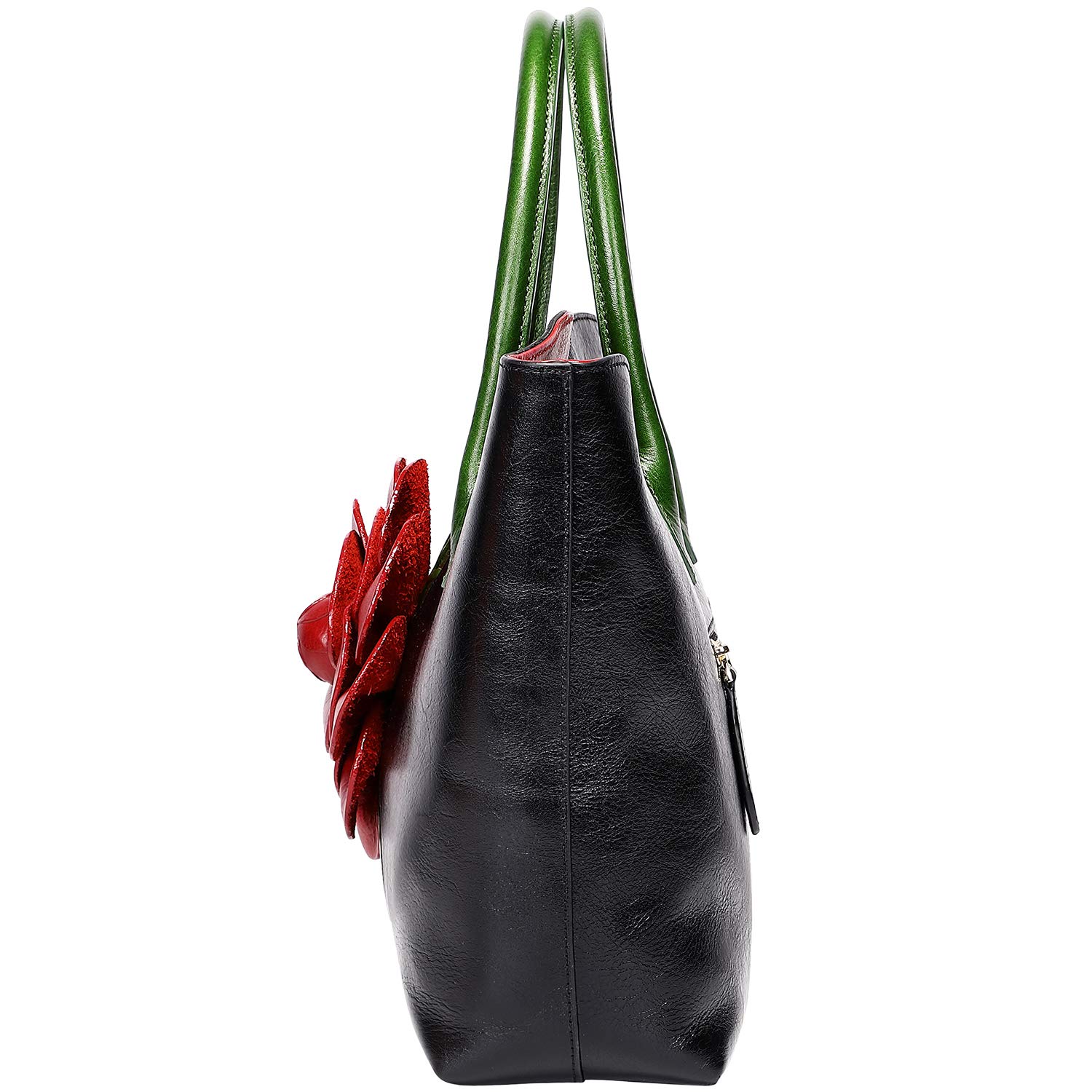 PIJUSHI Designer Genuine Leather Purses and Handbags for Women Satchel Flower Handbag