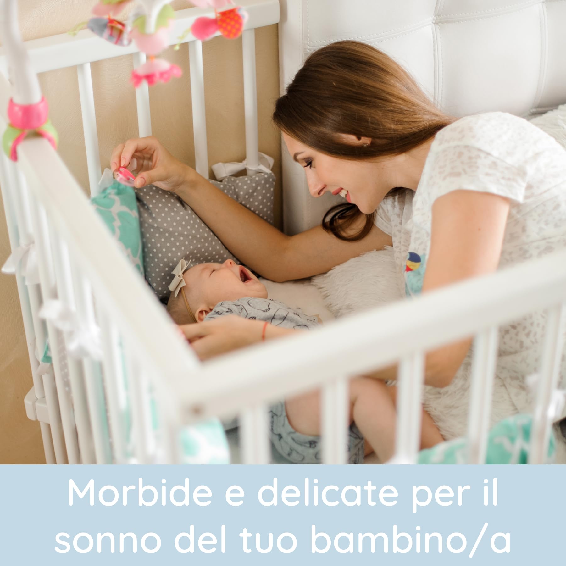 Lisola Baby-Bettwäsche-Set, für Kinderbett oder Wiege, Bettlaken 120 x 180 cm + Kissenbezug 40 x 60 cm + Spannbettlaken 60 x 130 cm, Made in Italy, aus reiner Baumwolle, Stickerei mit Bärenmotiv,