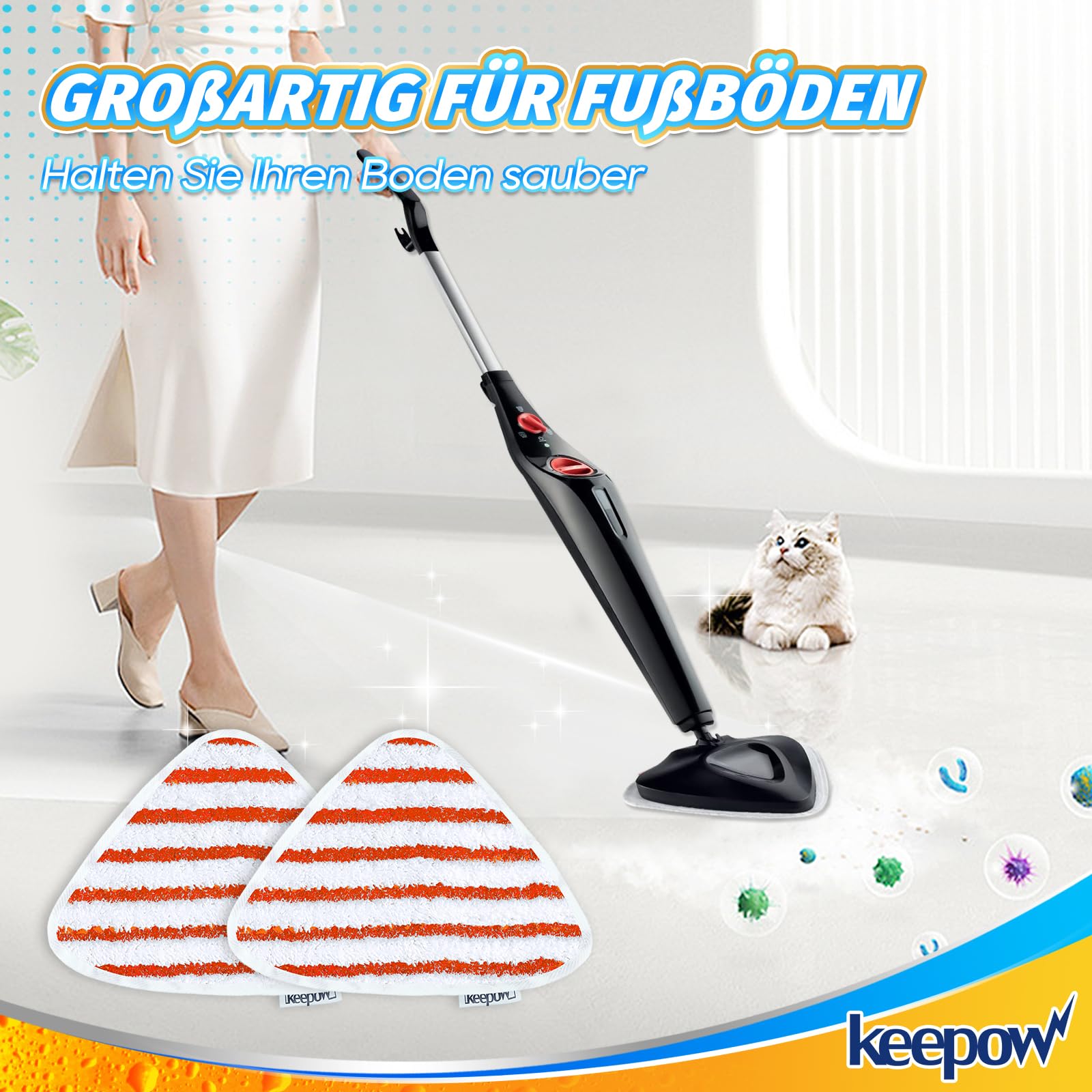 Set van 3 Stoomhoezen Steamreiniger Vervanging Cover Voor Vileda