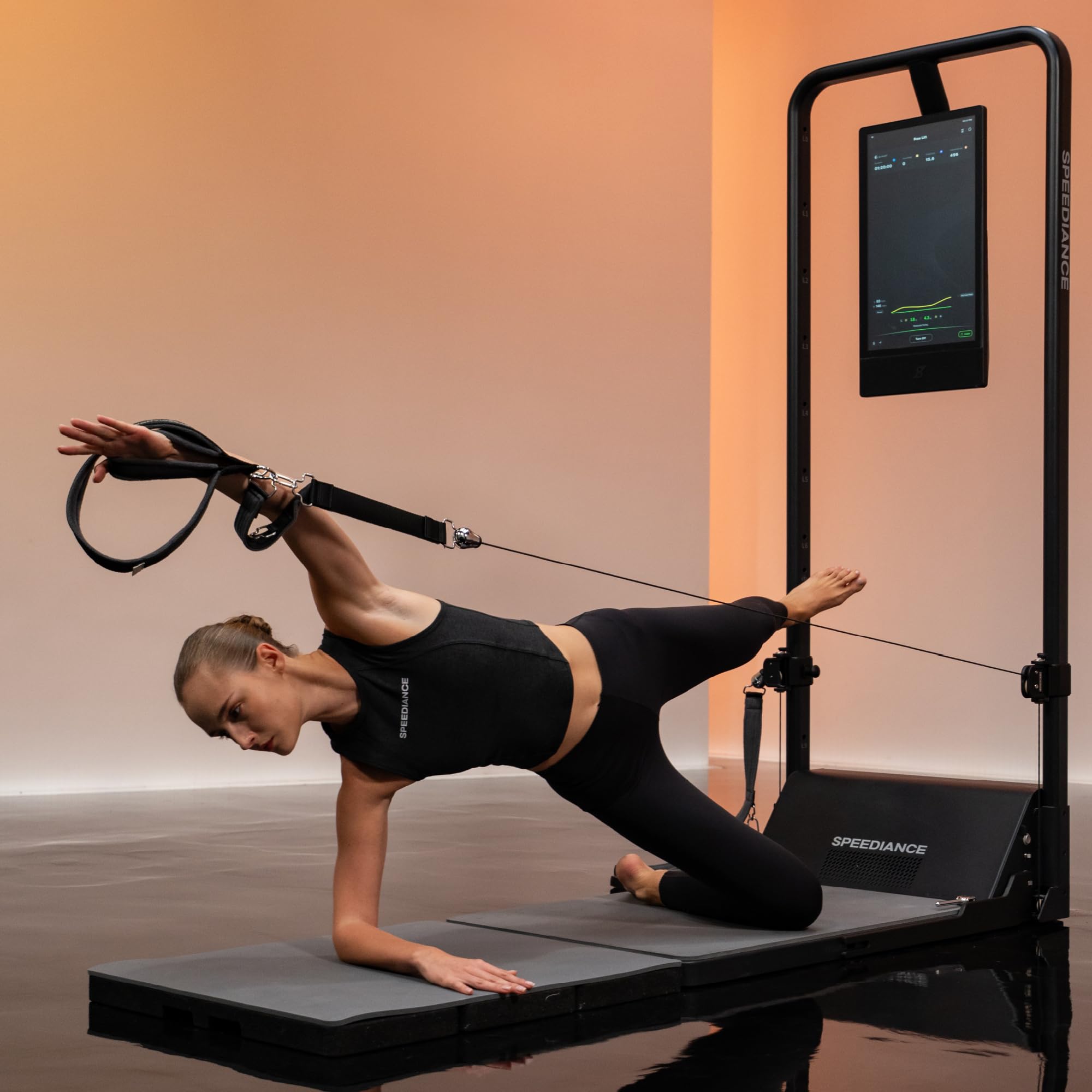 Speediance Pilates-Set-Aufsatz für Gym Monster, Schlaufen, Gurte, Plattform-Erweiterungsteile, Pilates-Matte – für das Fitnessstudio zu Hause, Workout und Training