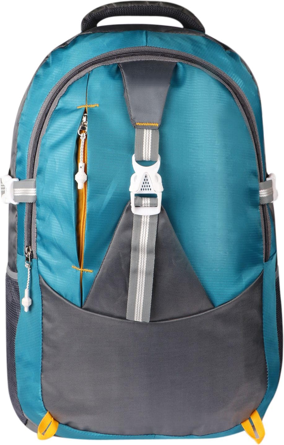 Laptop Backpack | Versatile Water Resistant Travel Bag for Office and College | Durable Polyester Multi Compartment Daypack for Men and Women | Airport Green and Grey | 45 Liter Capacity-image-21