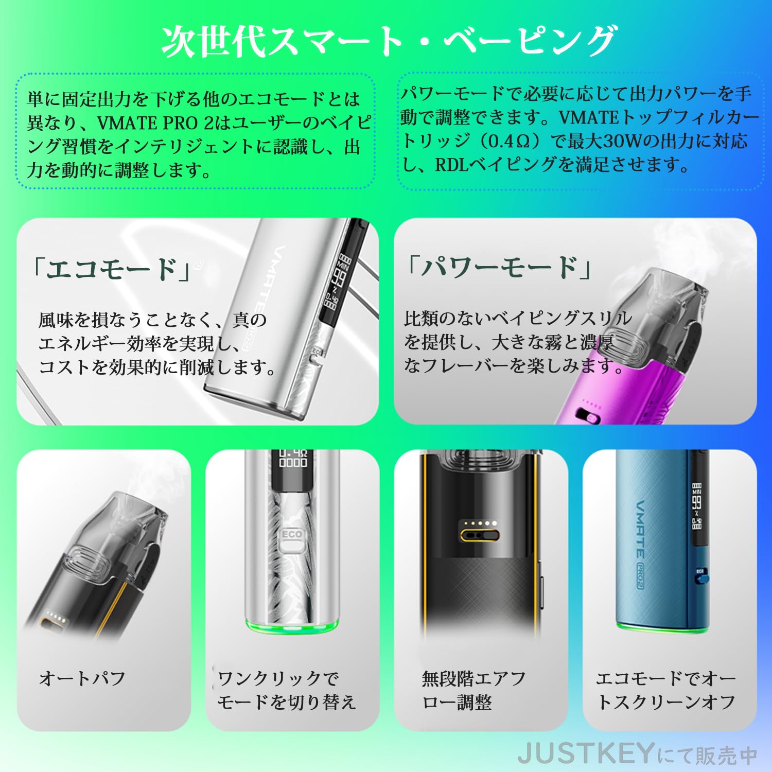 Amazon.co.jp: 【MTL&RDL向け】電子タバコ VOOPOO VMATE Pro 2 Pod Kit